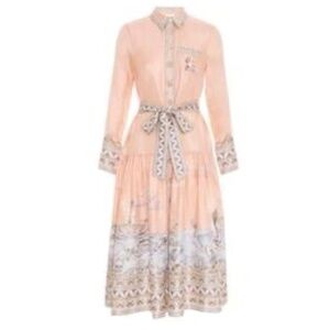 ZIMMERMANN High Tide Shirt Midi Dress